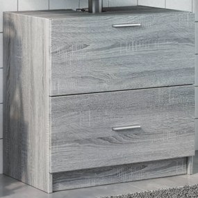 Mobile Lavabo Grigio Sonoma 59x37x59 Cm İn Truciolare /