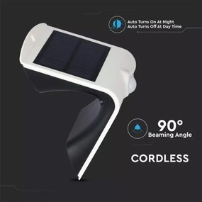 Applique a LED solare con sensore LED/1.5W/3,7V IP65 bianco