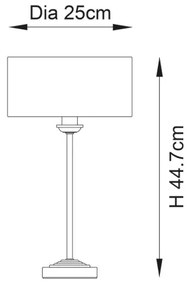 Endon 100646 - Lampada da tavolo HIGHCLERE 1xE14/7W/230V beige/cromo opaco