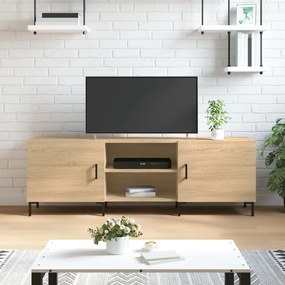 Mobile Porta Tv Rovere Sonoma 150x30x50 Cm İn Legno Multistrato /