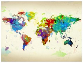 Fotomurale Paint splashes map of the World