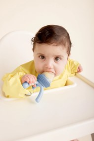 Ciuccio per alimenti e massaggiagengive - blu chiaro