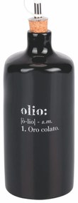 Oliere in ceramica antracite 866 ml scritta Victionary