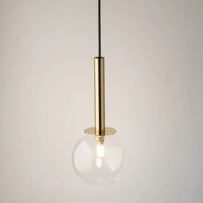 Lampadario a sospensione con filo DAISY 1xG9/12W/230V diametro 14 cm oro/nero/limpido