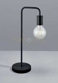 Diallo lampada da tavolo tubo metallo nero h. 51cm 1 luce attacco e27