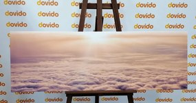Quadro su tela – Tramonto dalla finestra dell'aereo