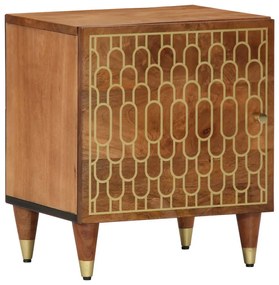 Comodino 40x33x46 Cm İn Legno Massello Di Mango /