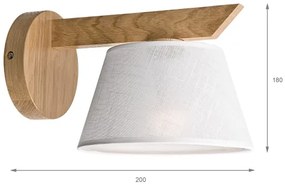 Brilagi - LED  Applique ANTHONY 1xE14/40W/230V quercia/bianco