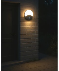 Lampada da parete LED per esterni con sensore di movimento, LED/18W/230V, IP44, bianca