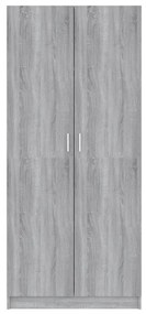 Armadio grigio sonoma 80x52x180 cm in legno multistrato