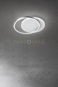 Plafoniera in alluminio colore bianco opaco + grigio titanio orbit ...