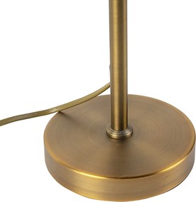 Lampada da tavolo bronzo con paralume in velluto verde 35cm - Parte