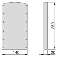 Spessore laterale per appendiabiti regolabili da armadio colore grigio