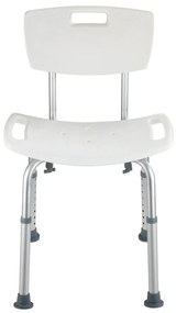 Sgabello Secura in alluminio bianco