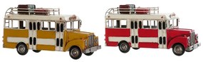 Veicolo DKD Home Decor Autobus Vintage (2 pcs) (32 x 13 x 17 cm)