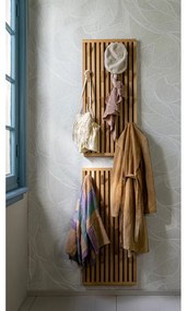 Pannello appendiabiti di colore naturale in rovere massiccio 46x100x8 cm Parco – Spinder Design