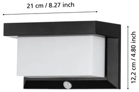 Eglo 48968- Applique a LED solare con sensore UTRERA LED/3,84W/3,7V IP44