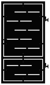 Cancello manuale Privacy in ferro, apertura a destra, L 104.5 x H 180 cm, di colore nero