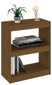 Libreria/divisorio miele 60x30x71,5 cm legno massello di pino