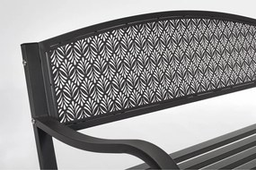 Panca da giardino color antracite in metallo Lizette – Bizzotto