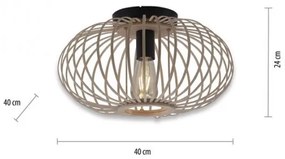 Leuchten Direkt 11410-79 - Lampadario a plafone RACOON 1xE27/40W/230V diametro 40 cm