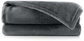 Coperta in microfibra grigio scuro, 220 x 240 cm Mic - DecoKing