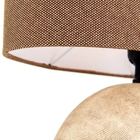 Orion LA 4-1193 - Lampada da tavolo ETHNO 1xE27/60W/230V ceramiche marrone/beige