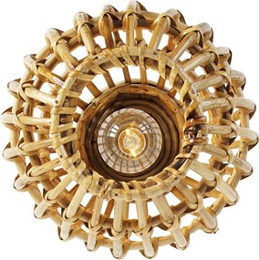 Plafoniera rustica in bambù 25 cm - Canna