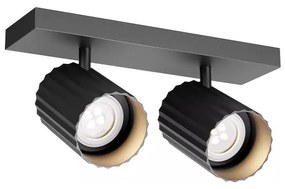 Redo 01-3403 - Faretto DELPHI 2x GU10/7W/230V, nero