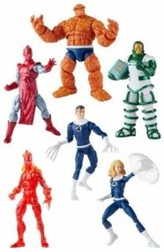 Personaggi d'Azione Hasbro Marvel Legends Fantastic Four Vintage 6 Pezzi