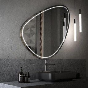 Specchio Lumiere con illumicazione 120x80 cm bronzato