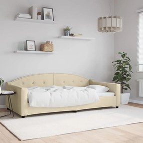 Letto da giorno crema 100x200 cm in tessuto