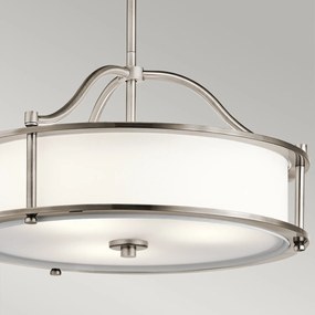 Lampadario Contemporaneo Emory Acciaio Peltro Classico 3 Luci E27