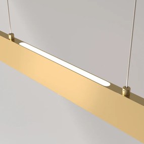 Lampadario A Sospensione Moderno Step Metallo Oro Luce Led Integrato 30W Fredda