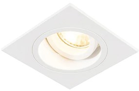Faretto da incasso quadrato bianco orientabile con lampadina smart GU10 - CHUCK