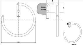 Porta asciugamani ad anello a parete cromo Goccia 38109 Gessi