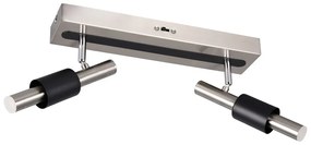 Faretto LED nero e argentato 20,5x42 cm Ikaris – Trio Select