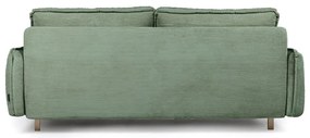 Divano letto in velluto a coste verde chiaro 218 cm Tori - Bonami Selection