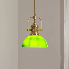 Jupiter Lampada a sospensione Platino, oro/verde, vetro, a 1 luce, E27