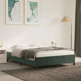 Giroletto Senza Materasso Verde Scuro 140x190 Cm İn Velluto /