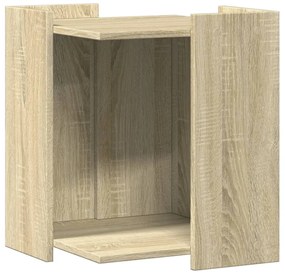 Recinto lettiera gatti rovere sonoma 60x40x40 cm in truciolato