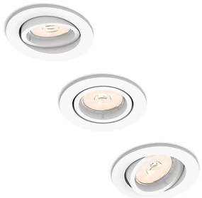 Philips 50393/31/PN - SET 3pz Lampada da incasso DONEGAL 3xGU10/5,5W/230V