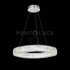 Crystal ring grande sospensione, led 33,6w 2100lm 3000k, dimmerabil...