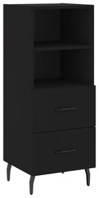 Credenza nero 34,5x34x90 cm in legno multistrato