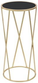 Tavolo pieghevole in nero e oro , altezza 75 cm Glam Simple - Mauro Ferretti