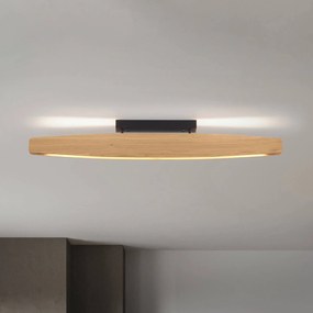 Quitani Persida Plafoniera LED, 118 cm, rovere, 2.700 K