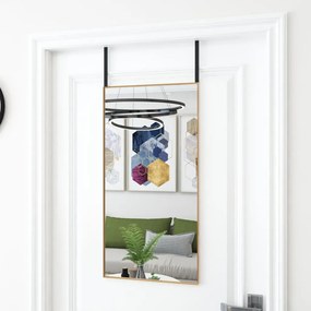 Specchio da Porta in Vetro e Alluminio disponibile in varie dimensioni, 40 x 80 cm / Oro