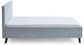 Letto matrimoniale imbottito azzurro con rete inclusa 140x200 cm Piano – Meise Möbel