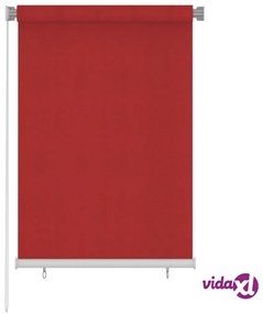 vidaXL Tenda a Rullo per Esterni 100x140 cm Rossa HDPE