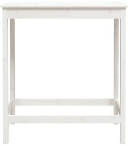 Tavolo da bar bianco 100x50x110 cm in legno massello di pino